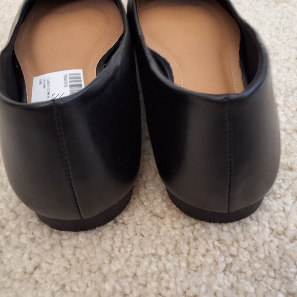 SOLD!!!Bamboo NWT, #2 Pair, 7.5, Woman's Black White Rhinestone Flat Dress Shoes - Picture 4 of 10